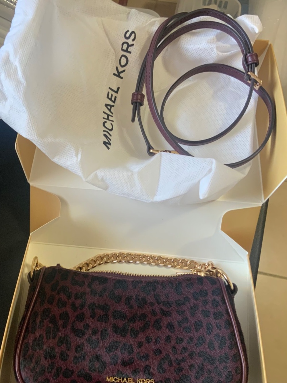 Michael Kors mini animal print purse - Picture 3 of 4